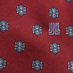 Lanvin Red Printed Silk Tie