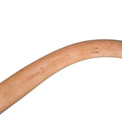 Pre Owned Lanvin Brown Patent Leather Belt Size 90CM