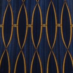 Lanvin Vintage Blue Lattice Motif Print Silk Tie