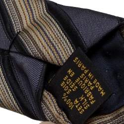 Lanvin Vintage Diagonal Striped Silk Tie