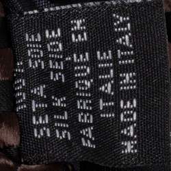 Pre Owned Lanvin Vintage Brown & Black Checkered Silk Traditional Tie