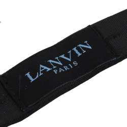Pre Owned Lanvin Black Velvet Bow Tie
