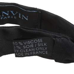 Pre Owned Lanvin Black Velvet Bow Tie
