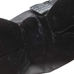 Pre Owned Lanvin Black Velvet Bow Tie