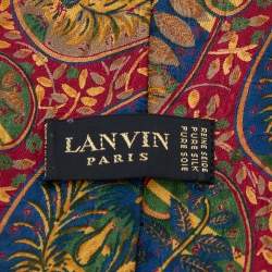 Pre Owned Lanvin Multicolor Floral Patterned Silk Tie