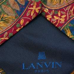 Pre Owned Lanvin Multicolor Floral Patterned Silk Tie
