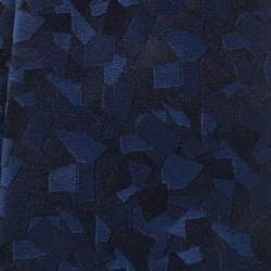 Pre Owned Lanvin Navy Blue Patterned Silk Jacquard Tie
