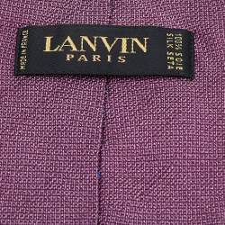 Pre Owned Lanvin Vintage Purple Silk Gauze Tie