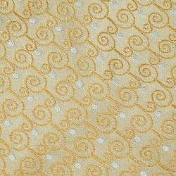 Pre Owned Lanvin Vintage Gold Jacquard Silk Tie