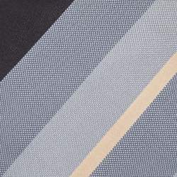 Lanvin Grey Striped Silk Tie