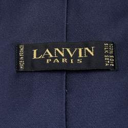 Lanvin Blue Colorblock Silk Tie