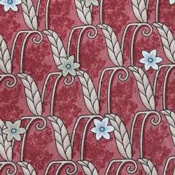 Pre Owned Lanvin Burgundy Floral Print Silk Tie