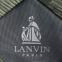 Lanvin Green Polka Dot Silk Jacquard Tie