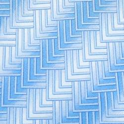 Pre Owned Lanvin Ombre Blue Printed Silk Tie