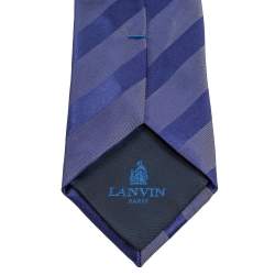 مملوكة مسبقًا Lanvin Blue Striped Silk Tie