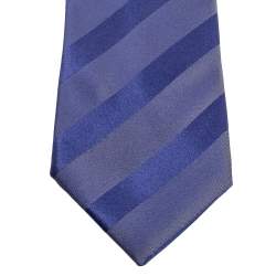 مملوكة مسبقًا Lanvin Blue Striped Silk Tie