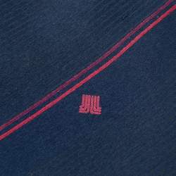 Pre Owned Lanvin Navy Blue Striped Silk Tie