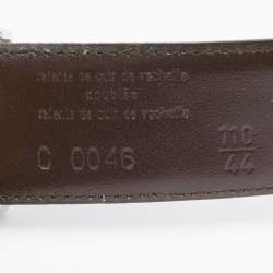 Pre Owned Lanvin Black Leather Buckle Belt 110CM