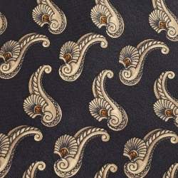 Pre Owned Lanvin Black Printed Silk Tie