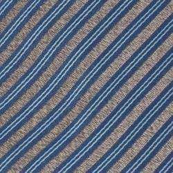 Pre Owned Lanvin Grey/Blue Diagonal Striped Silk Tie