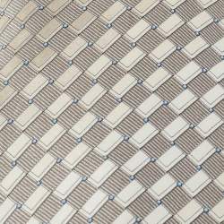 Pre Owned Lanvin Grey Printed Silk Traditional Tie