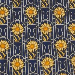 Lanvin Navy Blue Floral Print Satin Silk Pocket Square and Tie 
