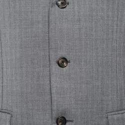 Lanvin Vintage Striped Wool Single Breasted Pants Suit M