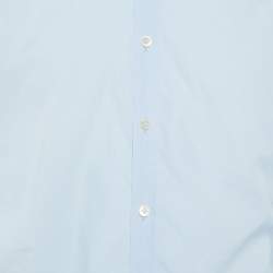Lanvin Light Blue Cotton Button Front Shirt L