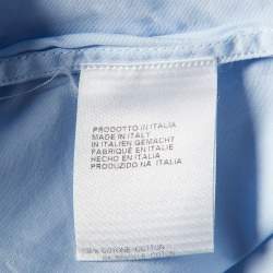 Lanvin Light Blue Cotton Button Front Shirt L