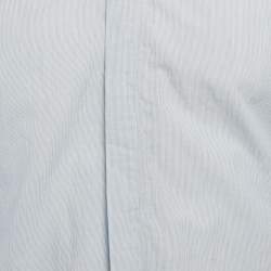 Pre Owned Lanvin Blue Pinstripe Cotton Long Sleeve Shirt S