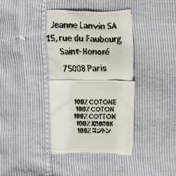 Pre Owned Lanvin Blue Pinstripe Cotton Long Sleeve Shirt S