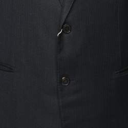 Lanvin Dark Navy Wool Blend Single Breasted Blazer L