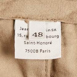 Lanvin Dark Beige Cotton Gabardine Trousers M 