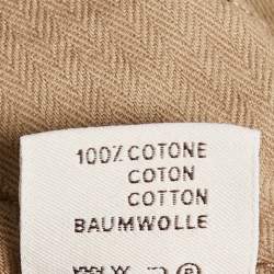 Lanvin Dark Beige Cotton Gabardine Trousers M 