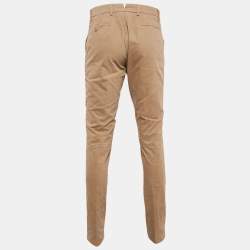 Lanvin Dark Beige Cotton Gabardine Trousers M 