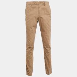 Lanvin Dark Beige Cotton Gabardine Trousers M 