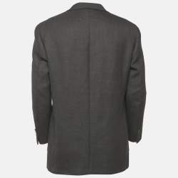 Lanvin Dark Grey Wool Blend Regular Blazer L