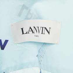 Pre Owned Lanvin Blue All Over Print Cotton Long Sleeve Shirt L