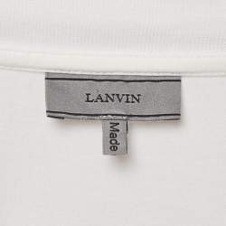 Pre Owned Lanvin White Ombre Jersey Crewneck T-Shirt XL