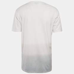 Pre Owned Lanvin White Ombre Jersey Crewneck T-Shirt XL