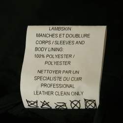 Pre Owned Lanvin Black Leather and Synthetic Zip-Up Jacket M