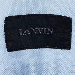 Pre Owned Lanvin Blue Cotton Button Front Shirt M