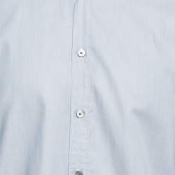 Pre Owned Lanvin Blue Cotton Full Sleeve Shirt M