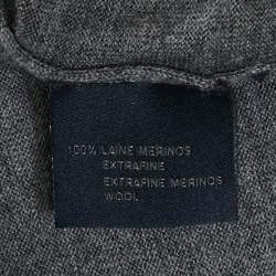 Pre Owned Lanvin Grey Wool Knit Mock Neck Sweater M