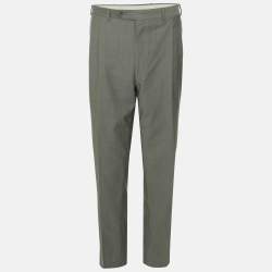 Lanvin Grey Wool Blend Natural Comfort Trousers L