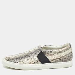 Lanvin Muticolor Water Snake Slip On Sneakers Size 41