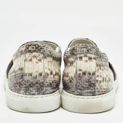 Lanvin Muticolor Water Snake Slip On Sneakers Size 41