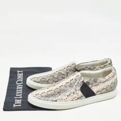 Lanvin Muticolor Water Snake Slip On Sneakers Size 41