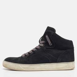 Lanvin Black Nubuck High Top Sneakers Size 42