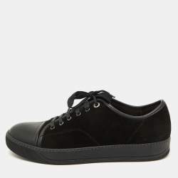 Lanvin Black Suede and Leather DDB1 Low Top Sneakers Size 43